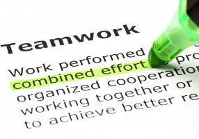 'Combined effort' highlighted in green, under the heading 'Teamwork'